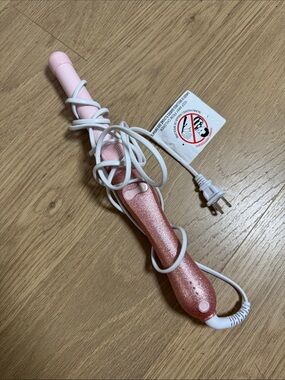 Beachwaver Pink Glitter Curling Iron - Compact Styling Wand